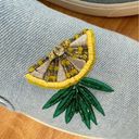 Sam Edelman  Evelina Sequin Beaded Pineapple Lemon Slip On Sneakers Blue 8 Photo 6