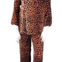 Natori  Womens Size L Pajama Set Animal Print Matching Top And Pants Stretch Photo 8