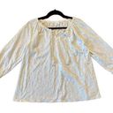 J.Jill  white eyelet tassel tie blouse size lp Photo 0