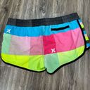 Hurley Women's Shorts  Color Block Athletic 2" Low Rise Swim Shorts Photo 1