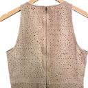 BCBGMAXAZRIA  Revolve Top Faux Suede Sleeveless Tank Tan Women’s Size Small Photo 5