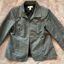 Christopher & Banks  Blazer Jacket Long Sleeve Woman's Gray Size Small Photo 0