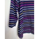 kim rogers  Striped Multicolor Rainbow Preppy Scoop Neck Blouse Size Medium Photo 1