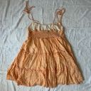 Orange Gingham Babydoll Dress Size M Photo 4