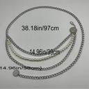 Boho Retro Style Multilayer Silver Plated Alloy Adjustable Waist Chain Photo 3