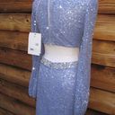 Mac Duggal NWT  Gorgeous Sequined Faux Wrap Cut Out Puff Sleeve Gown Dress Photo 11