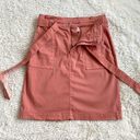 Hugo Boss  Utility Pocket Paperbag High Waist Belted Mini Skirt Size S Peach Photo 2