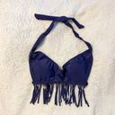 The Bikini Lab Navy Fringe Bikini Top from  Photo 14