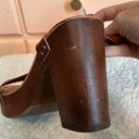 Big Buddha  Brown Leather Chunky Heels 8 Photo 5