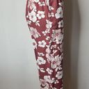 Abercrombie & Fitch Abercrombie Red Floral Linen Wide Leg Pants Photo 5