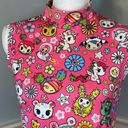 Tokidoki  Dolls Kill Mock Neck Sleeveless Pink Skater Dress Mini Medium Photo 2