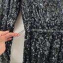 BB Dakota  Sequins Dress Black Silver XS Photo 4