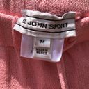 St. John  Medium Wool Drawstring Wide Leg Pants Pink Sport Pointelle Pocket Photo 5