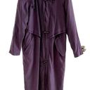 Bernardo Vintage  purple toggle long parka w/ removable lining & fur hood size M Photo 0