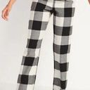 Old Navy Womens XXL Buffalo Plaid Pajama Pants Black White Flannel Sleep Lounge Photo 0