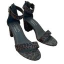 Coconuts by Matisse  Leopard Print Stacked Ankle Strap Sandals Size 8 Photo 0