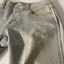 Cache  Sparkly Rhinestone & Pearls Studded Light Wash Jeans size 8 Photo 2