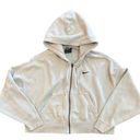  Cropped Hoodie Full Zip Tan With Black Nike Check Women’s Medium Photo 0