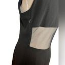 Emporio Armani  100% Wool Sheer Mesh Back Shift Midi Dress Black size 44/US12 Photo 4