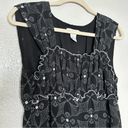 Dress Barn Y2K Vintage  Ruched Black Floral Sleeveless Blouse size large Photo 3