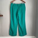 The Loft  Ann Taylor Marisa 10P Teal Linen Relaxed Fit Dress Pants Women's Petites Photo 4