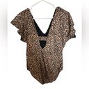 ALBION FIT Albion animal print vneck swimsuit size large Photo 3