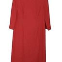 Preston & York Size 10 Dress Red 3/4 Sleeves Women Dress Photo 0