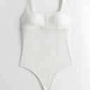 Gilly Hicks  White Lace Strappy Back Cheeky Bodysuit - Medium Photo 4