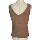 Lush Clothing Double V Sleeveless Sweater Faux Knot Front Size Large In Latte Tan By Lush Photo 2