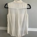 Equipment Sleeveless Slim Signature Button Silk Top Small Photo 7