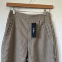 Lulus NWT  She's All Plaid Beige and Brown Plaid Straight Leg Pants Photo 5