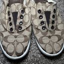 Coach  Womens Size 6.5B Katie Canvas Slip On Sneaker Brown Signature Shoes Photo 7