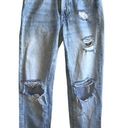 LOGG L.O.G.G. Women's Light Wash Mid Rise Heavily Distressed Jeans Button Fly Size 2 Photo 0