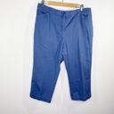 L.L.Bean  Classic Fit Blue Straight Leg Capri Pants Women's Size 18 Petite 18P Photo 7