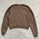 Good American Sweatshirt Crewneck Long Sleeve Pullover Sweater Tan Brown L Photo 4