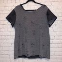 143 Story  Distressed Gray & Black Short Sleeve Photo 0