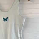 urban nation  Light Blue Butterfly Embroidered Tank Bodysuit Size XS Photo 1