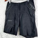 Bermuda Jamie Sadock Women Size 2  Black Studded Golf Shorts Photo 2