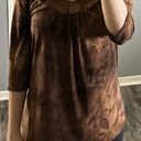 Brooks Bobbie  Brown Tie Dye Sequin Detail Fall Top Size Medium Photo 0