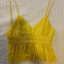 Yellow peplum top! Size small! Photo 0