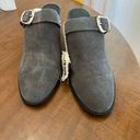 Krass&co Rag &  TARRAH Grey Stacked Heel Mules With Adjustable Buckle Photo 1