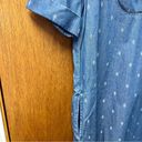 J. McLaughlin  Leandre Indigo Blue Cotton Denim V-Neck Shift Dress Small S Photo 6