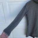 CAbi Quiet Luxury  Sweater Fergie Turtleneck Split Front Back Cotton Black Small Photo 6