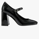 Marc Fisher  Charin Square Toe Block Heel Mary Jane Black Patent Sz 9 Pump Shoe Photo 2