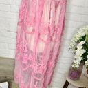 LC Lauren Conrad Lauren Conrad Pink Lace Kimono Photo 9