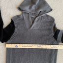 Wooden Ships Gray‎ Black Knit Hooded Sweater Women’s Small/Medium Beach Travel Photo 5