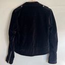 Rag and Bone  Mercer Moto Jacket Velvet Black Size Medium Photo 6