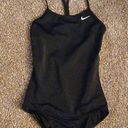 Nike  black racer back one piece swim suit size small Photo 0