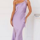 Hello Molly Purple Satin Midi Dress Photo 1