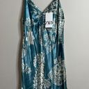 ZARA Satin Effect Print Mini Dress Photo 2